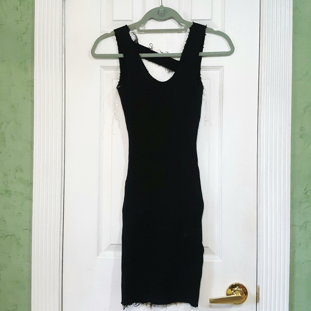 Distressed Black Dress